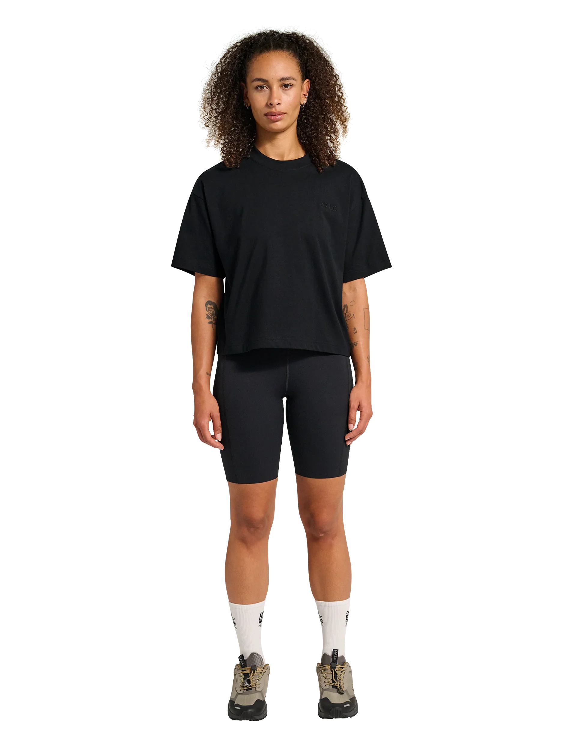 HALO - T-shirt - Black 2001 - Women Logo - Stilkompagniet.dk