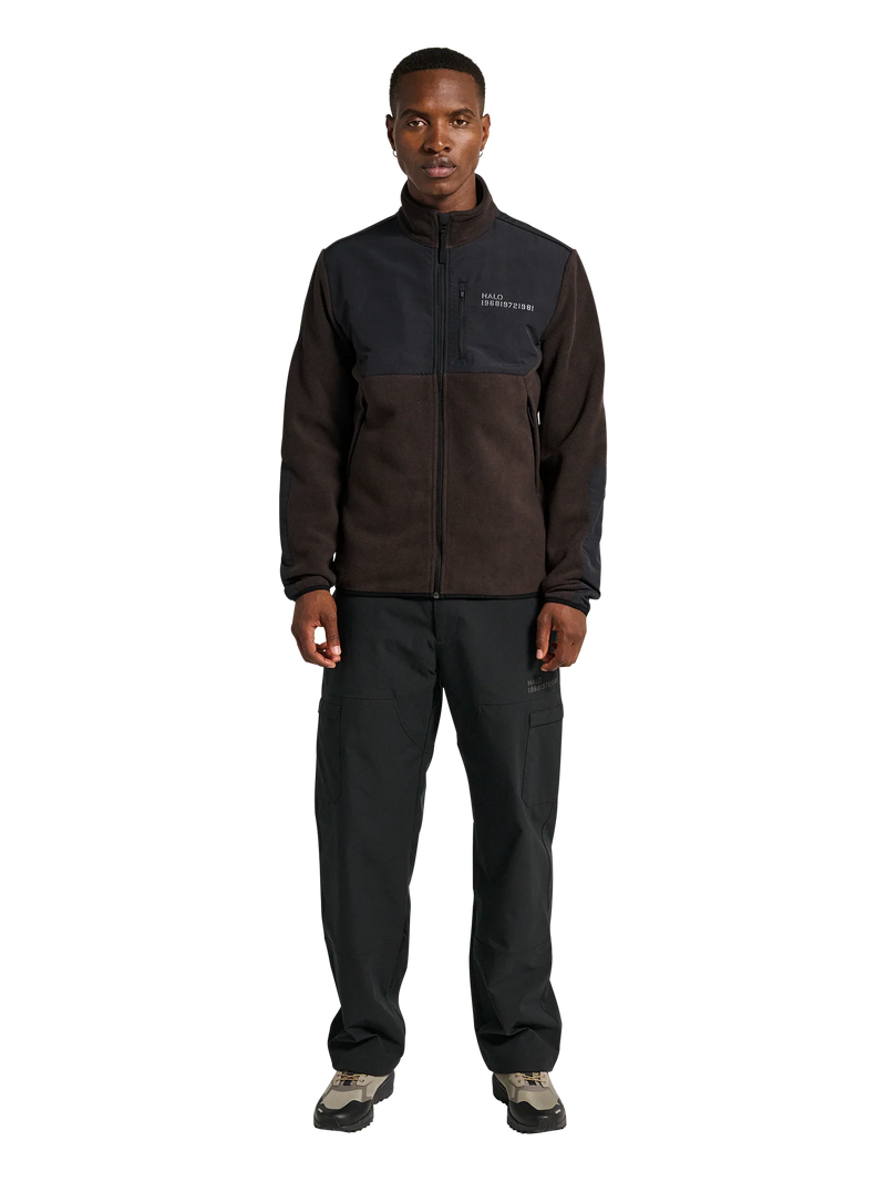 Halo - Fleece jakke - Chocolate torte 8070 - Blocked Zip Fleece - Stilkompagniet.dk