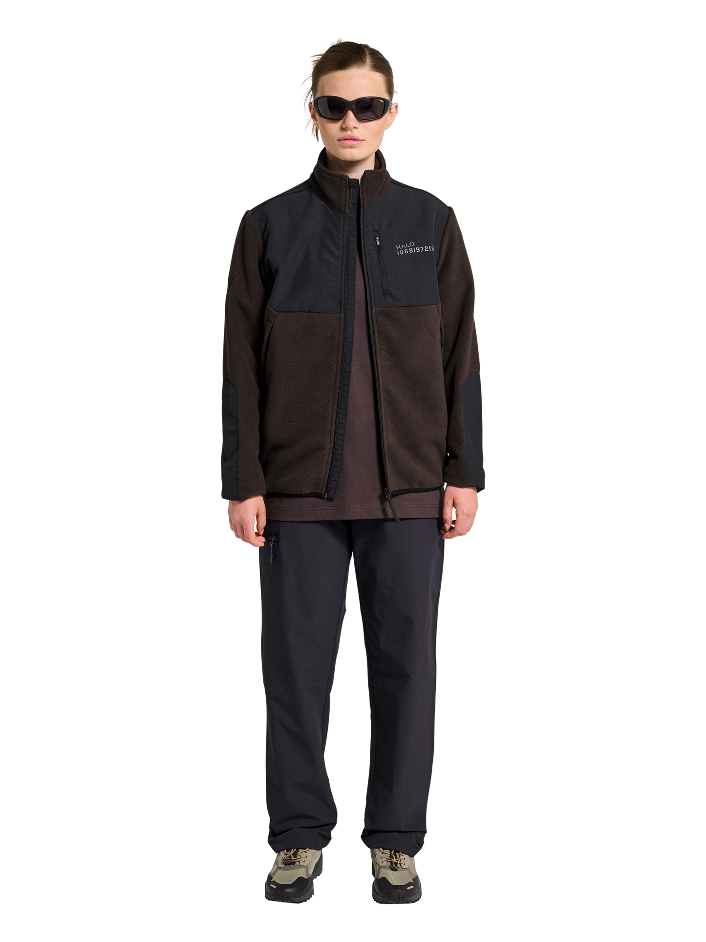 Halo - Fleece jakke -  Chocolate torte 8070 - Blocked Zip Fleece