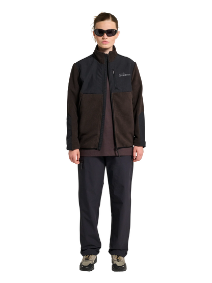 Halo - Fleece jakke - Chocolate torte 8070 - Blocked Zip Fleece - Stilkompagniet.dk