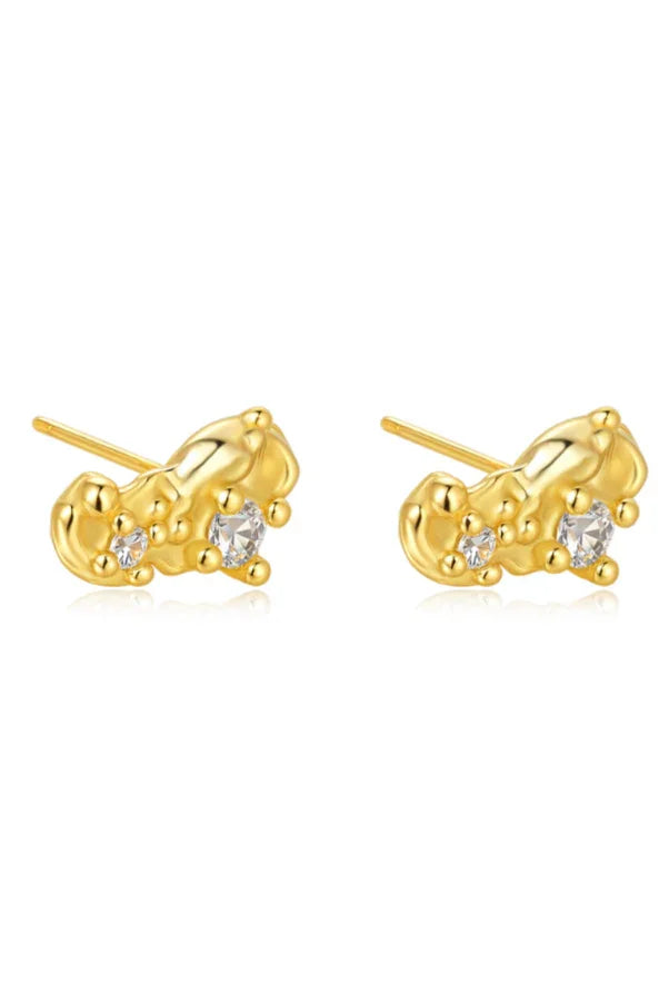 Andcopenhagen Jewelry - Øreringe studs - 18 karat Guldbelagt 925 Sterlingsølv - Amelie