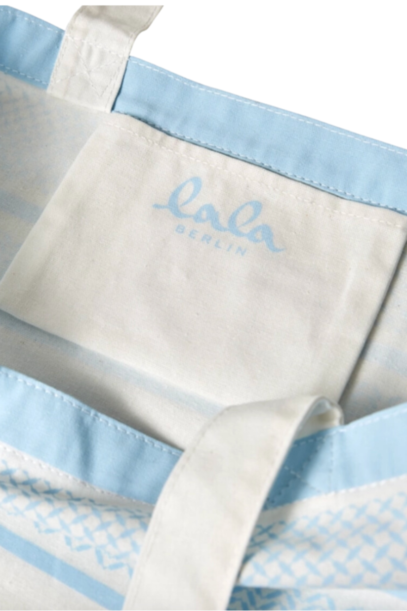 LALA BERLIN - Tote bag - Blue Stripe - Maja Canvas sss