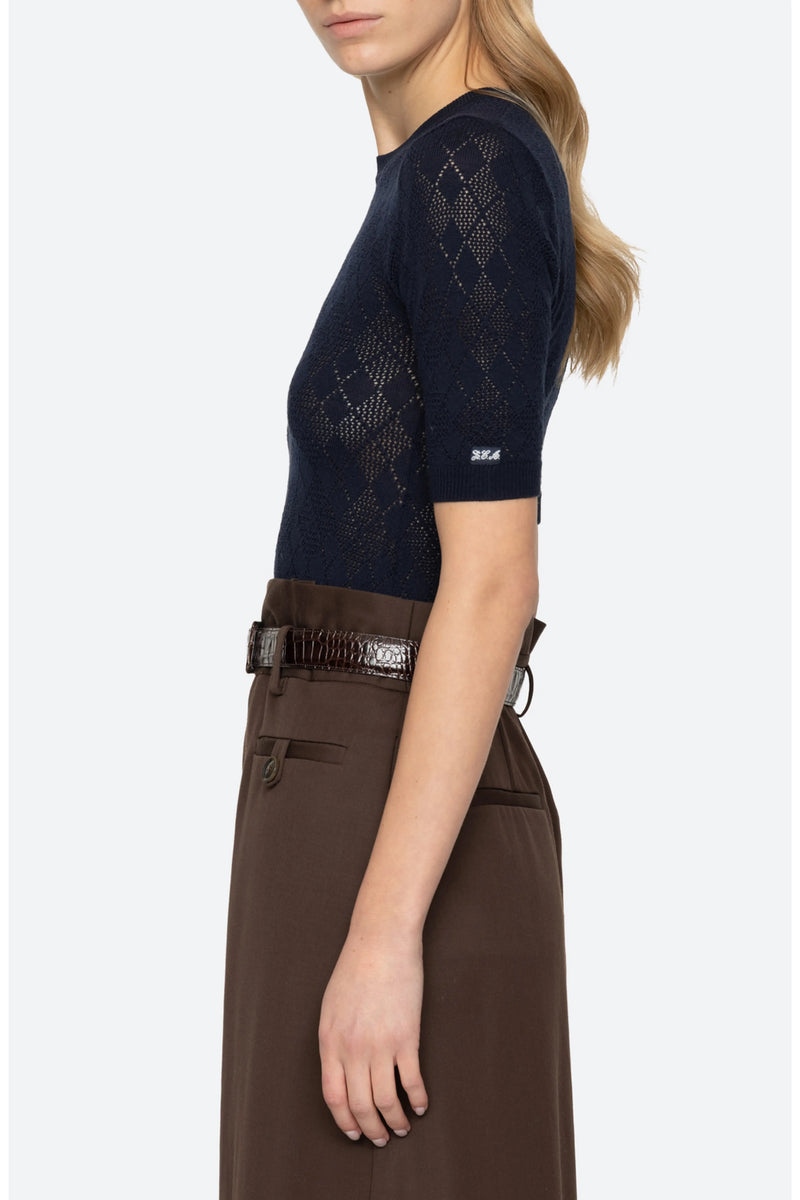 Se New York - Strikbluse - Navy - Jane