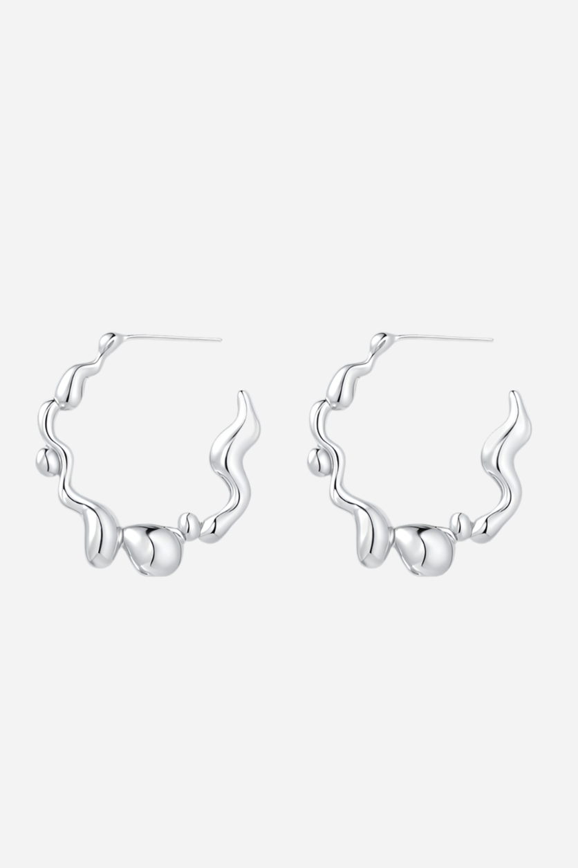 Andcopenhagen Jewelry - Øreringe hoops - 925 sterlingsølv - Swirl suie
