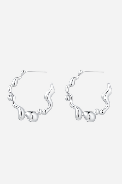 Andcopenhagen Jewelry - Øreringe hoops - 925 sterlingsølv - Swirl suie