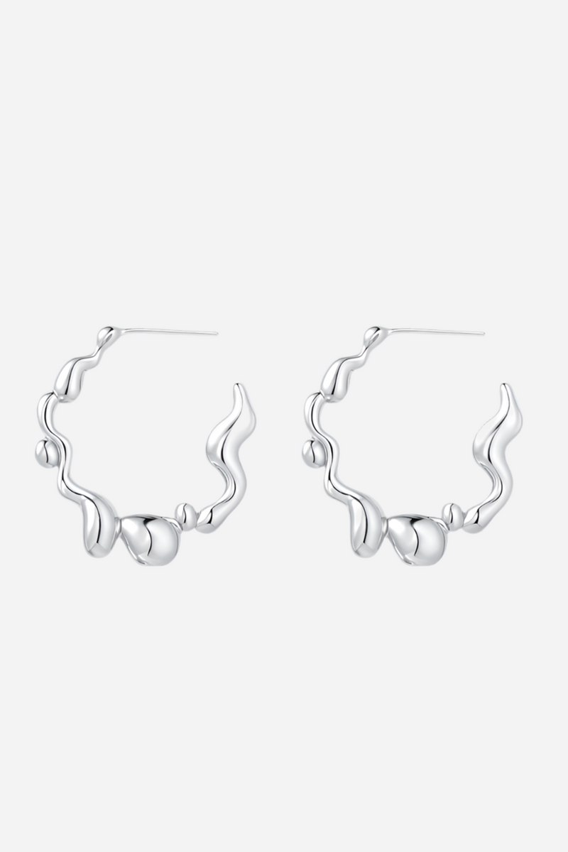 Andcopenhagen Jewelry - Øreringe hoops - 925 sterlingsølv - Swirl suie