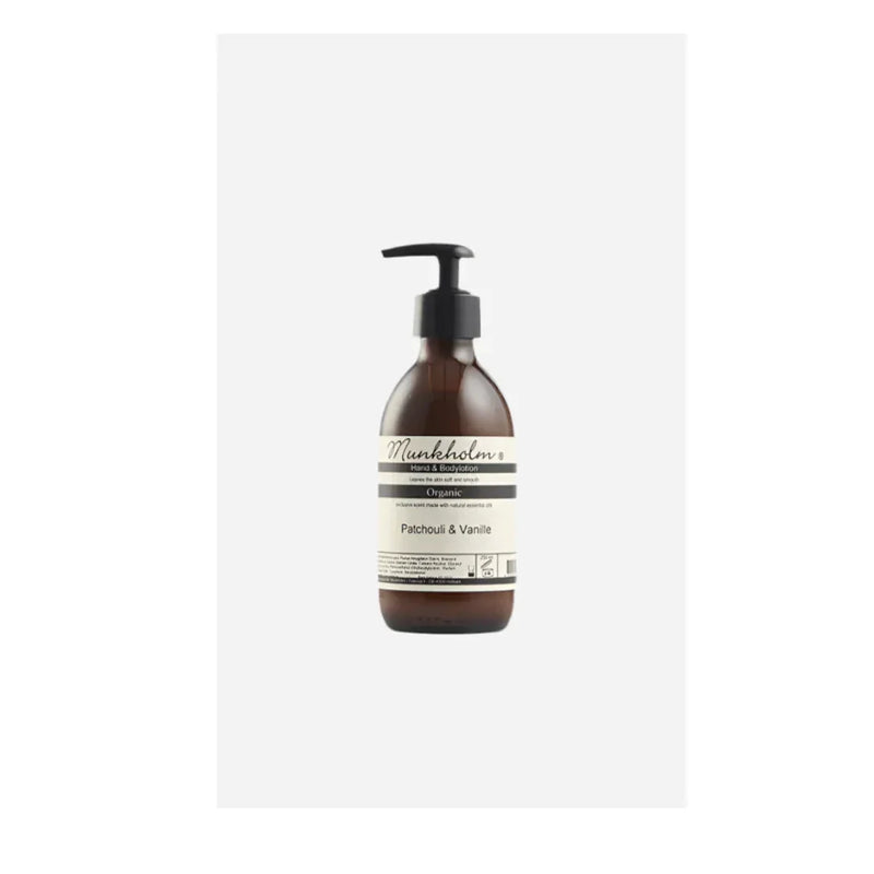 Organic hand og bodylotion - Patchouli & Vanille - 250 ml - Munkholm sss - Stilkompagniet.dk