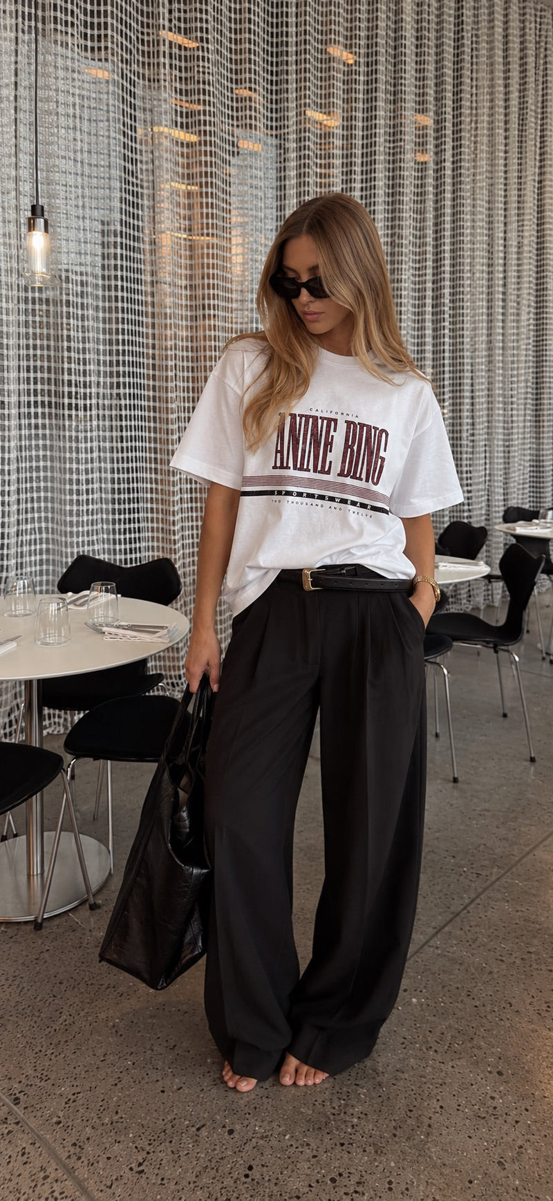Anine Bing - T-shirt - White - Nell Tee Sport