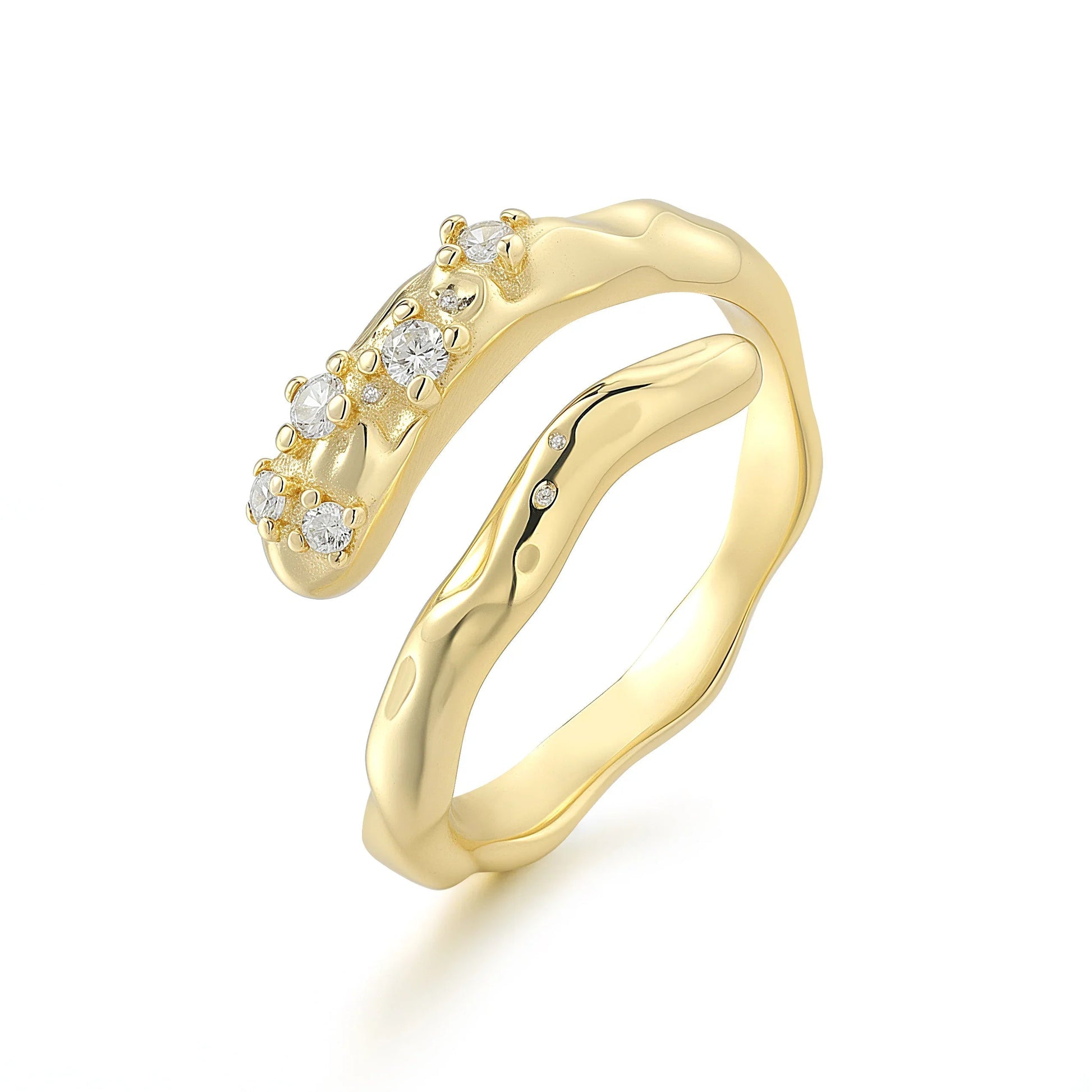 Andcopenhagen - Ring - 18 karat guldbelagt 925 sterlingsølv - Shiny Twist - Stilkompagniet.dk