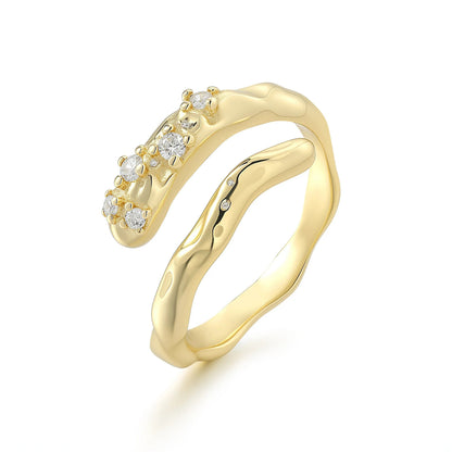Andcopenhagen - Ring - 18 karat guldbelagt 925 sterlingsølv - Shiny Twist - Stilkompagniet.dk