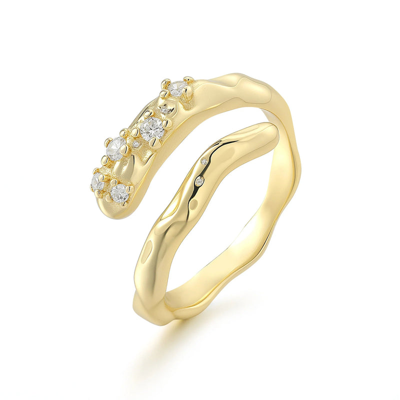 Andcopenhagen - Ring - 18 karat guldbelagt 925 sterlingsølv - Shiny Twist - Stilkompagniet.dk