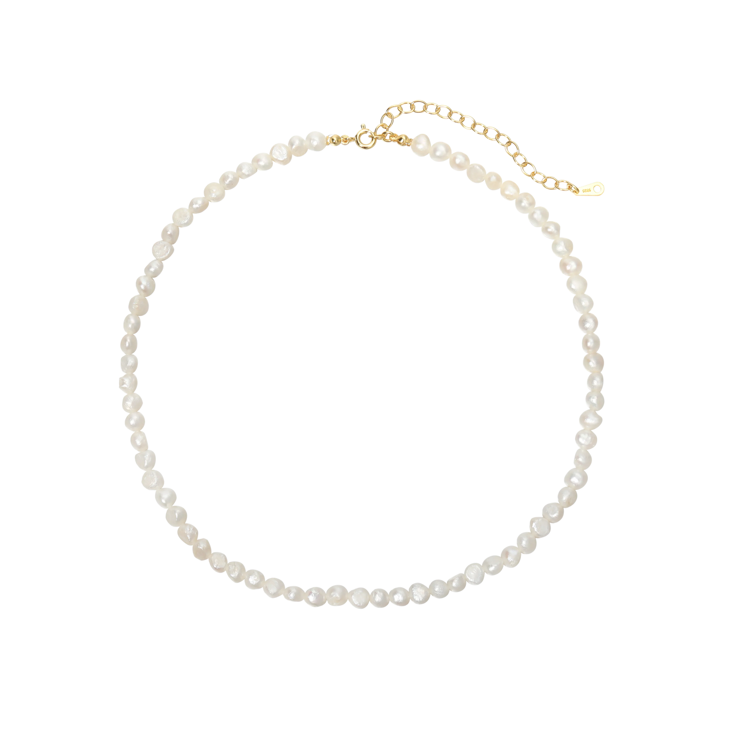 Andcopenhagen Jewelry - Halskæde - 18 karat guldbelagt 925 sterlingsølv - Timeless Pearl