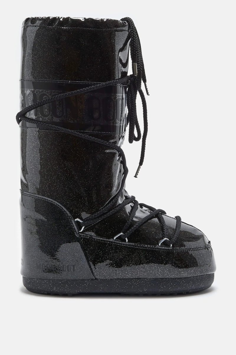 Moon Boot - Vinterstøvle - Black - Icon Glitter sss - Stilkompagniet.dk