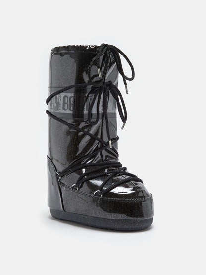 Moon Boot - Vinterstøvle - Black - Icon Glitter sss - Stilkompagniet.dk