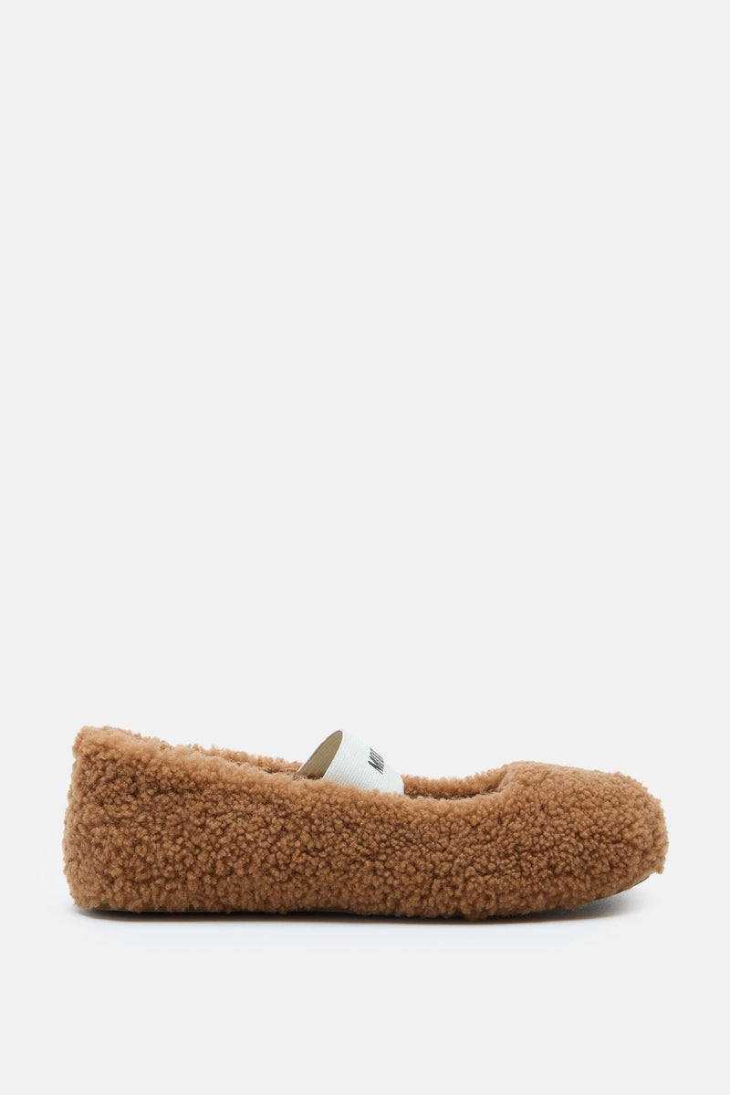 Moon Boots - Shearling Ballerina - Cognac