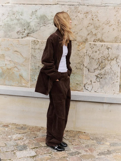 Ganni - Blazer - Chicory Coffee - Corduroy W0769