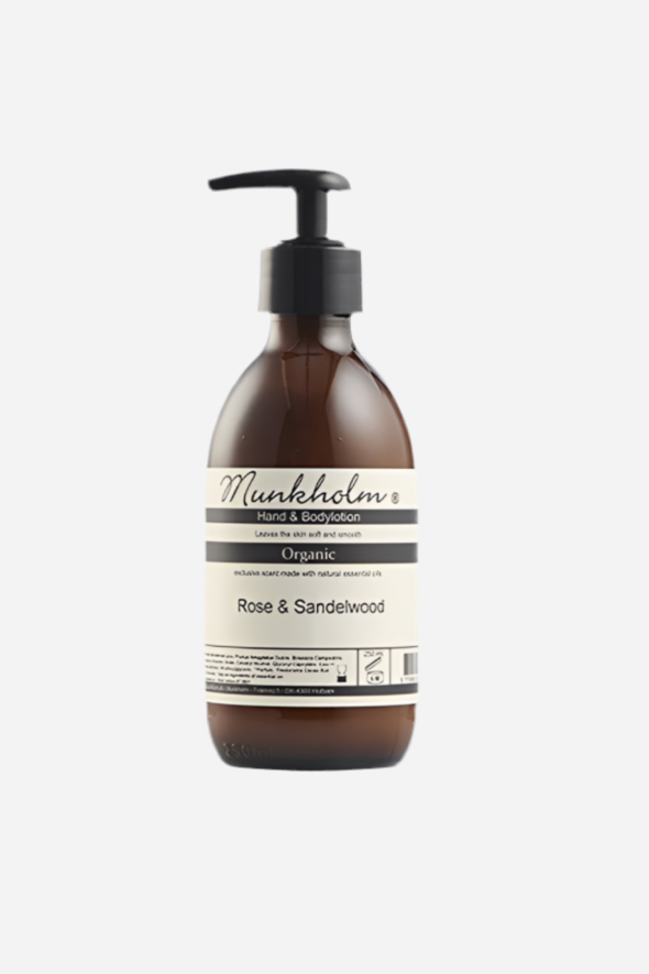 Organic hand og bodylotion - Rose & Sandelwood - 250 ml - Munkholm sss