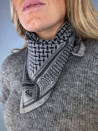 LALA BERLIN - Cashmere halstørklæde - Trinity classic XS - City middlegrey melange grey sss
