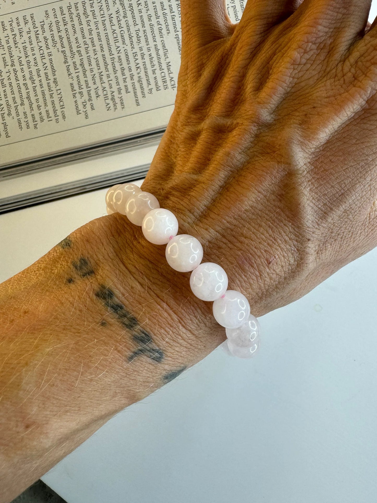 Andcopenhagen - Armbånd - Rosa kvarts perler - Mindi - Stilkompagniet.dk