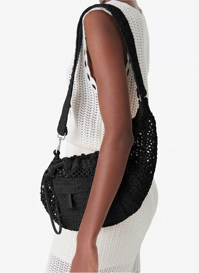IRO - Taske - Black - Pocket Raffia Bag