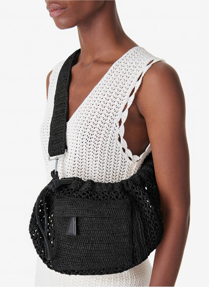 IRO - Taske - Black - Pocket Raffia Bag