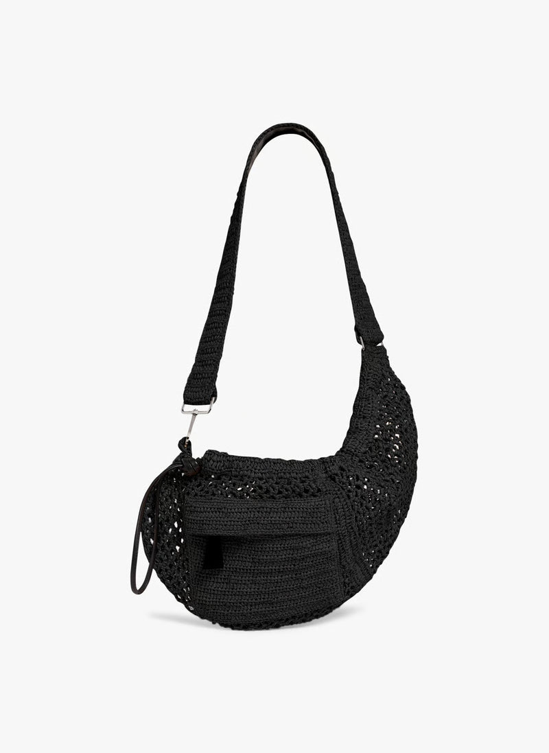 IRO - Taske - Black - Pocket Raffia Bag