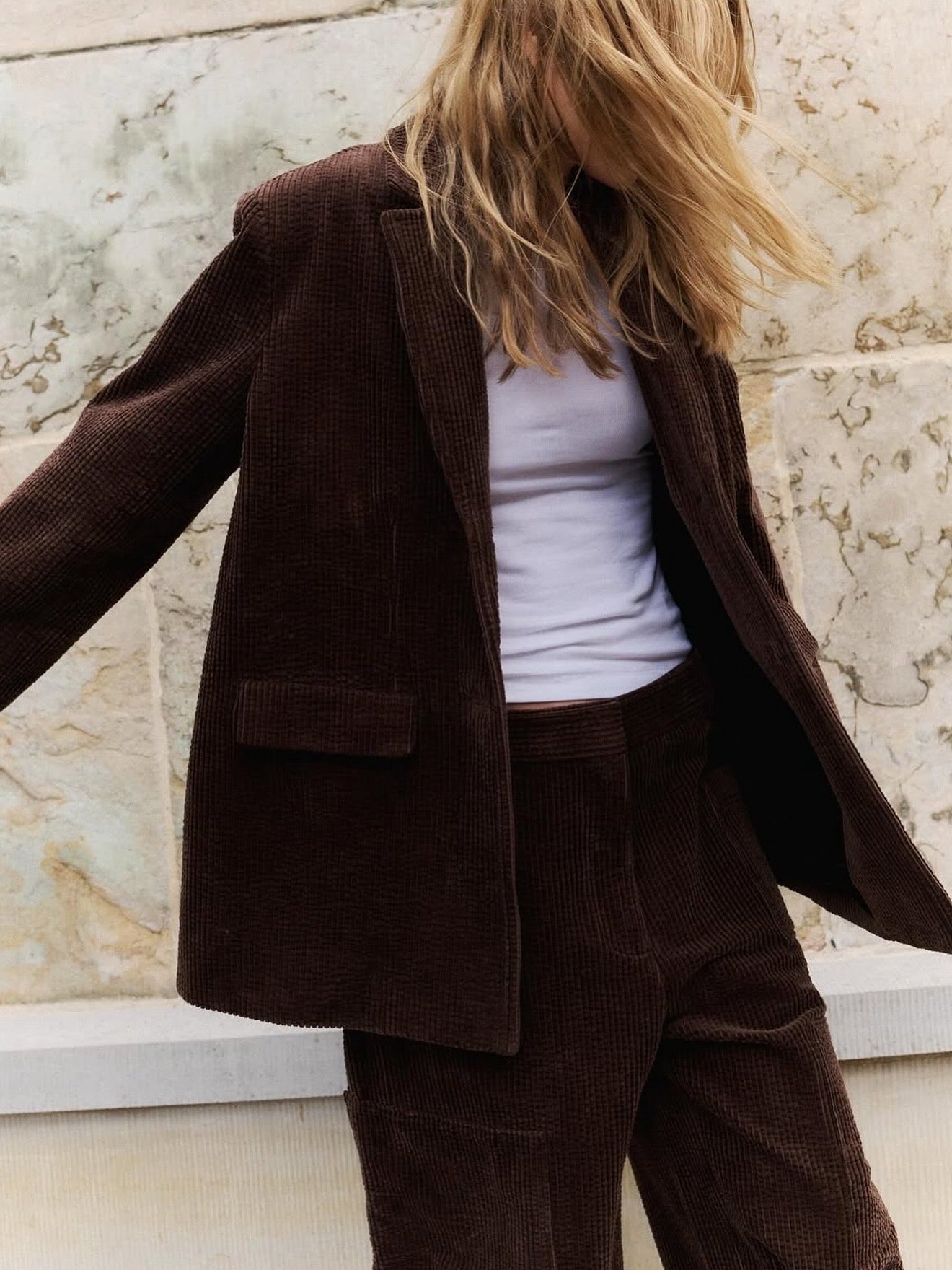 Ganni - Blazer - Chicory Coffee - Corduroy W0769