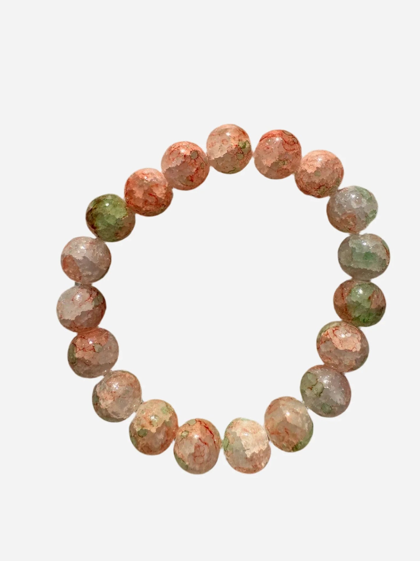 Andcopenhagen  Jewelry - Armbånd - Glas perler - Green/peach - Dagmar