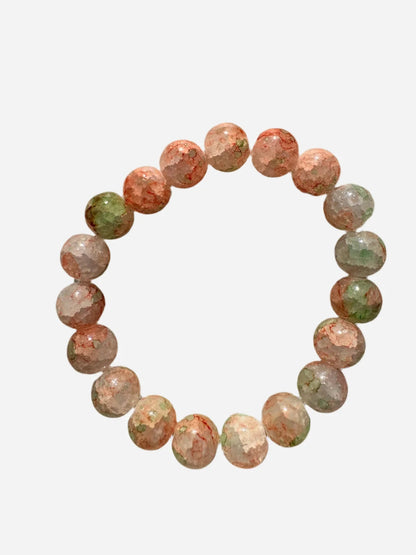 Andcopenhagen  Jewelry - Armbånd - Glas perler - Green/peach - Dagmar