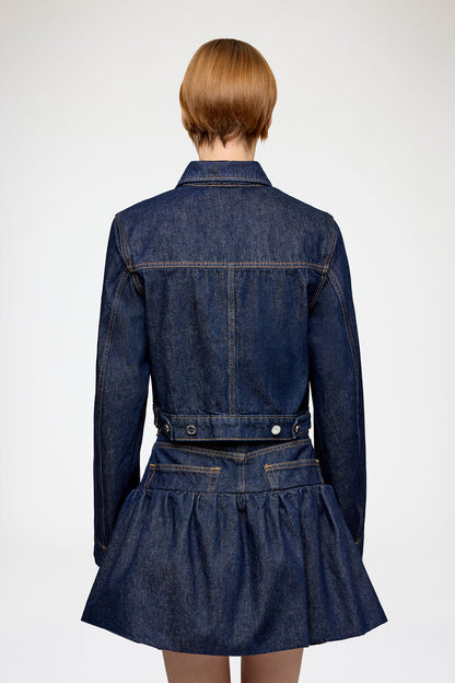 Ganni - Jakke - Blue Rinse - Denim Cropped Jacket