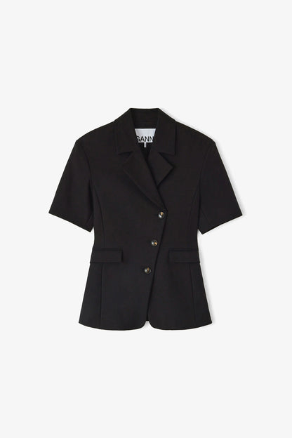 Ganni - Blazer - Black - Tailoring Short Sleeve Blazer