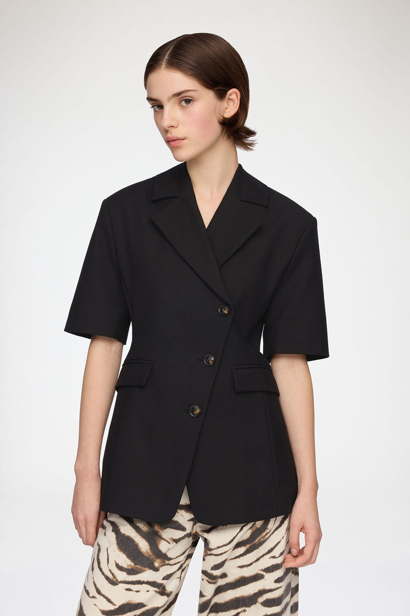 Ganni - Blazer - Black - Tailoring Short Sleeve Blazer