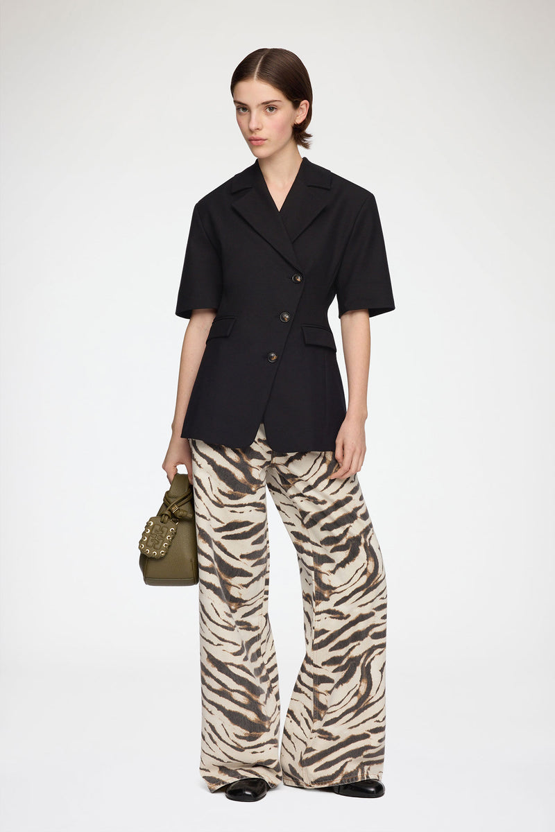 Ganni - Blazer - Black - Tailoring Short Sleeve Blazer