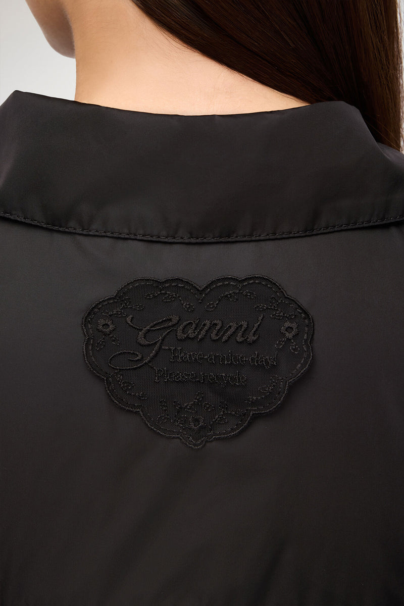 Ganni - Kjole - Black - Flyweight Nylon Mini Utility Dress