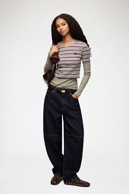 langærmede bluse fra GANNI er designet med et moderne lag-på-lag-look