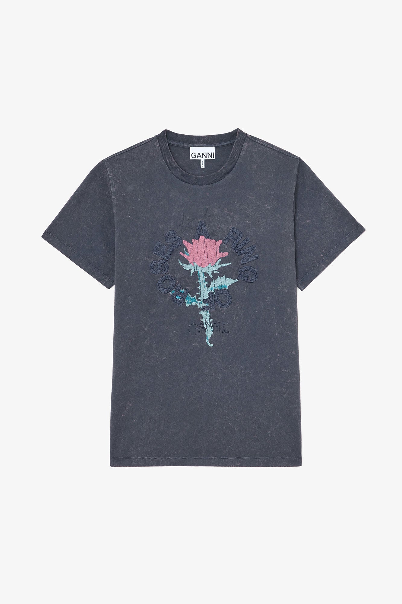 Ganni - T-shirt - Phantom - Future Heavy Jersey Oversized T-shirt