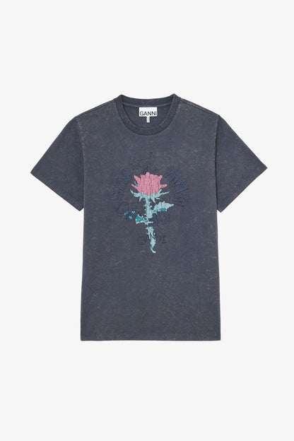 Ganni - T-shirt - Phantom - Future Heavy Jersey Oversized T-shirt