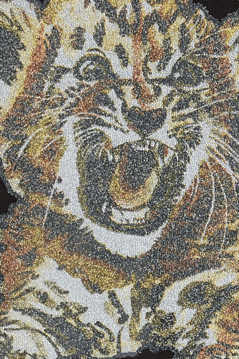 Ganni - T-shirt - Sort - Heavy Cotton Jersey tiger caviar