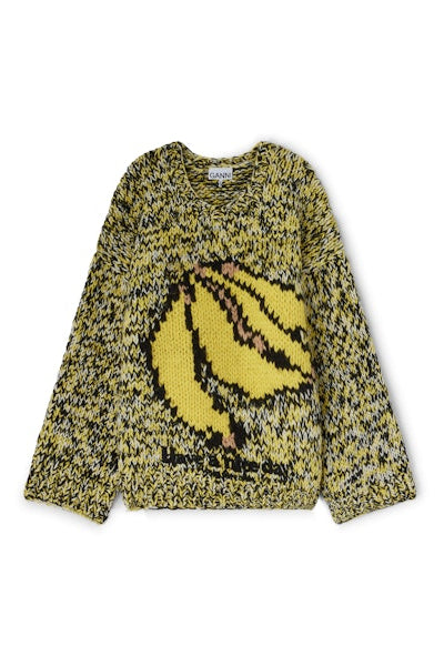 GANNI - Strik - Blazing Yellow - Banana uldstrik
