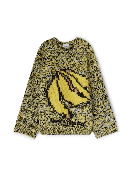 GANNI - Strik - Blazing Yellow - Banana uldstrik