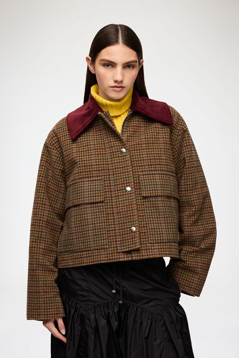 Ganni - Jakke - Multicolour - Jakke i Ternet Twill