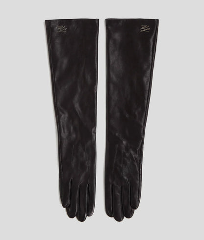 Karl Lagerfeld -  Læder handsker - Sort - Long eve gloves