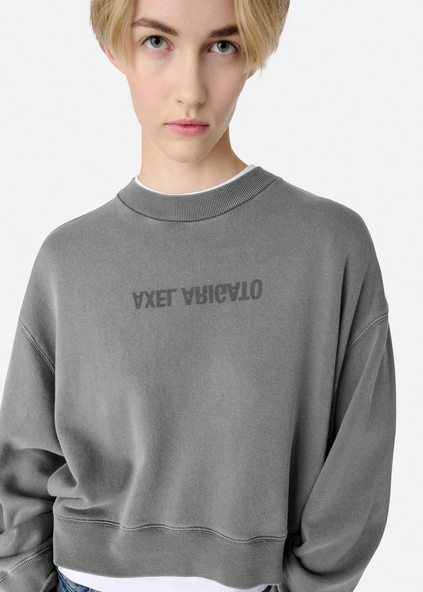 Axel Arigato - Sweatshirt - Steel Grey - Distort - Stilkompagniet.dk