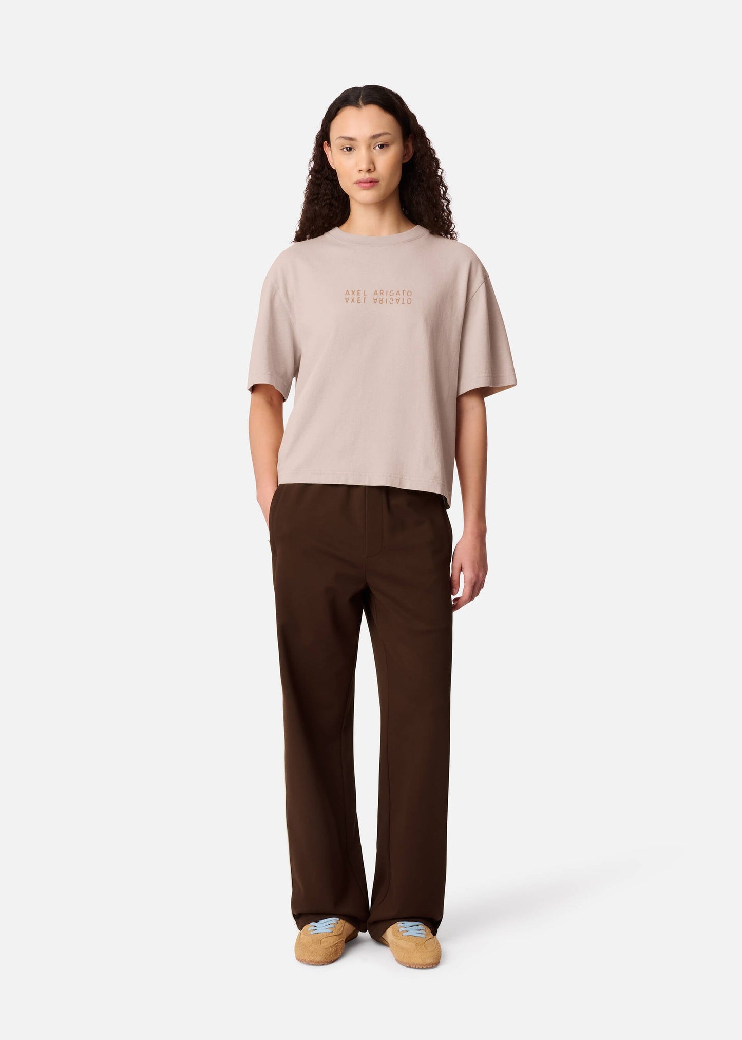 Axel Arigato - T-shirt - Dark Beige - Reflection