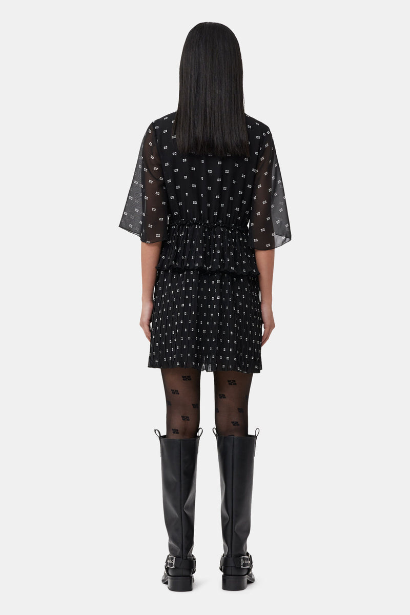 Ganni - Strømpebukser - Black - Butterfly lace A5545