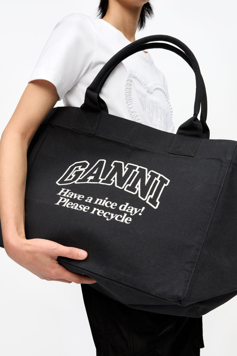 GANNI - Taske - Blakc - Canvas tote bag XXL A6680