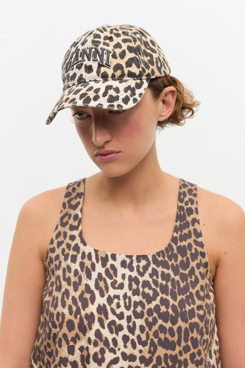 GANNI - Kasket - Leopard - Canvas A698