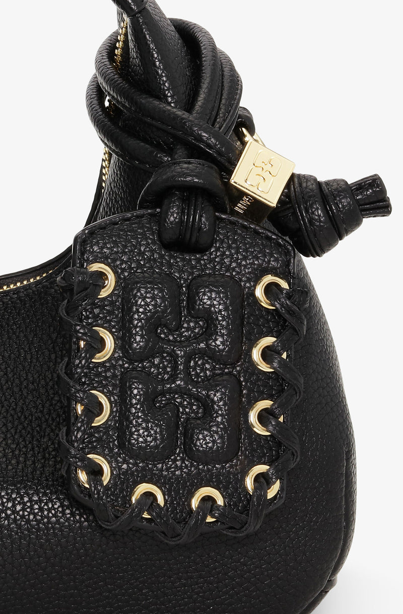 Ganni - Black - Mini Hobo Bag - A6976