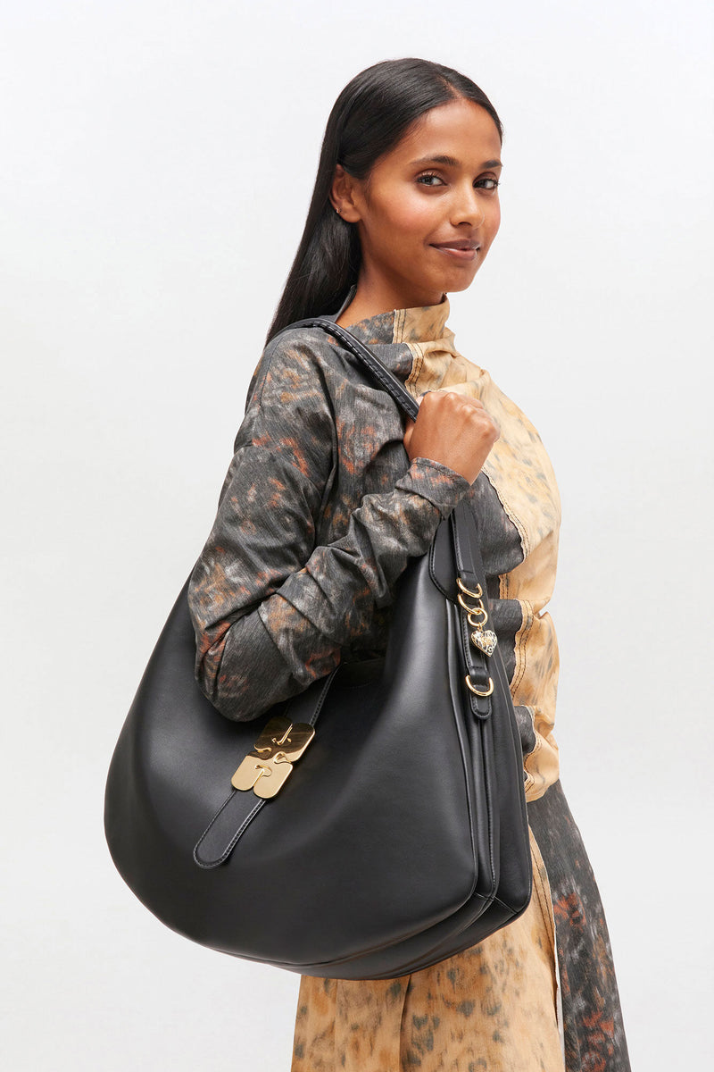 GANNI - Taske - Black - Kat Large Gold - A6994