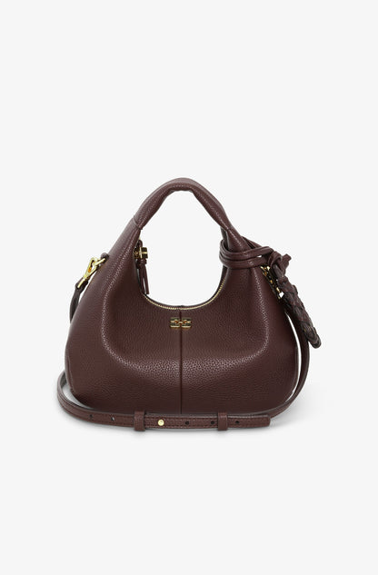 GANNI - Taske - Chicory Coffee Brown - Mini Hobo A7102 (Bemærk Preorder)